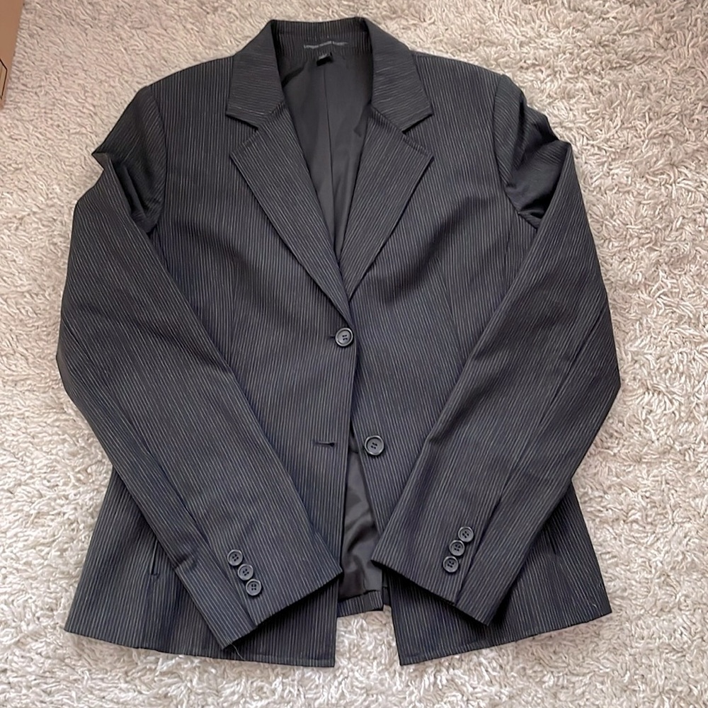 Express Pinstripe Blazer, Two Button Front, Size 6 - image 1